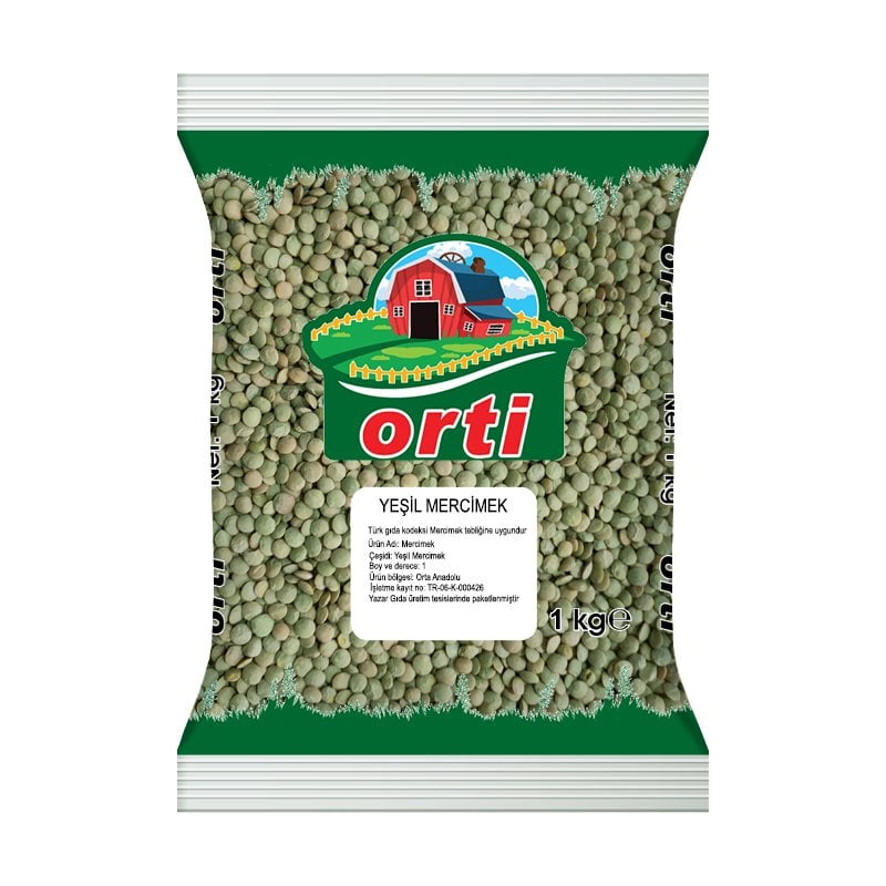 OrtiYeşil Mercimek 1 Kg